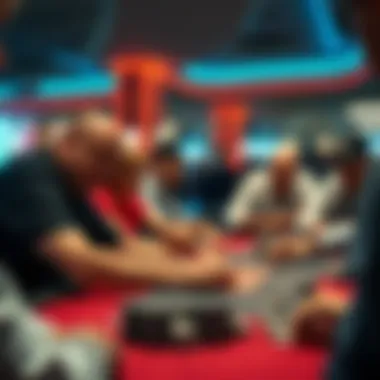 Strategic gameplay during a heated poker match
