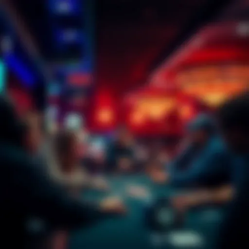 The vibrant atmosphere of a Miami poker tournament