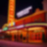 Greektown Casino exterior showcasing vibrant nightlife