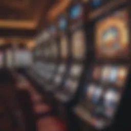Vibrant slot machine display at Mohegan Sun
