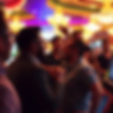 Celebratory atmosphere in a Las Vegas casino during a major win