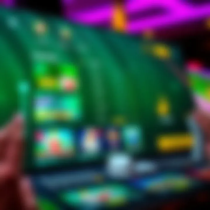 User interface of a popular online gambling app showing various game options.