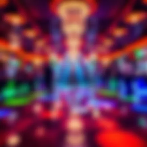Vibrant dance floor at Parx Casino Dance Club with colorful lights