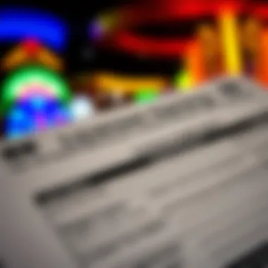 Detailed view of a gaming license application