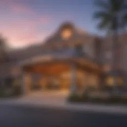 Exterior view of Saratoga Casino Resort showcasing its architectural beauty