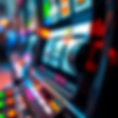 Close-up of a slot machine's payline display