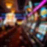 Vibrant slot machine in a Vegas casino