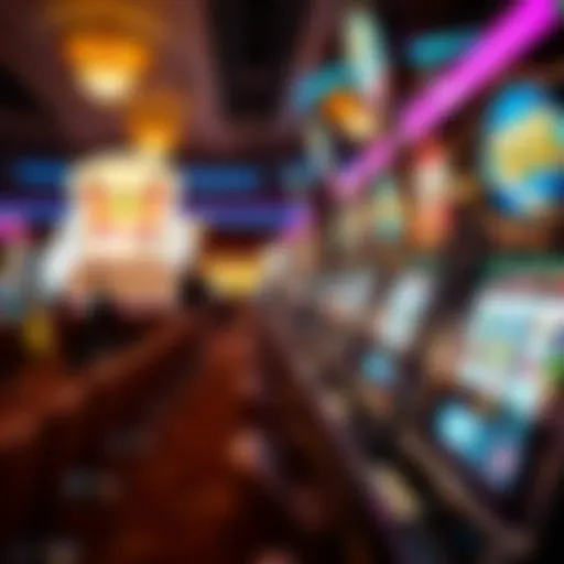 Vibrant slot machine in a Vegas casino