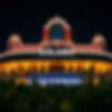 Stunning facade of Solaire Casino Manila showcasing its architectural beauty at night