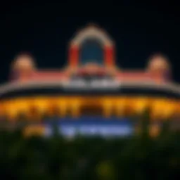 Stunning facade of Solaire Casino Manila showcasing its architectural beauty at night