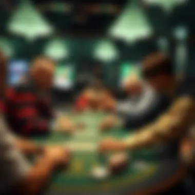 Gameplay mechanics displayed during a casino round