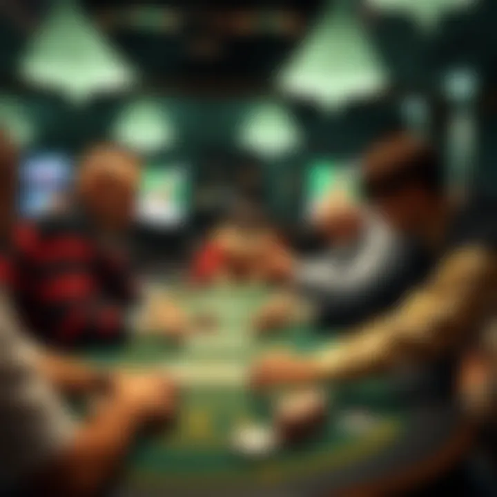 Gameplay mechanics displayed during a casino round