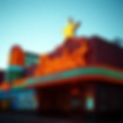 Exterior view of Stardust Casino showcasing its neon lights