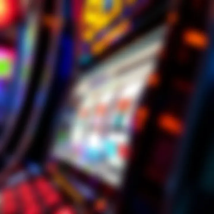 Slot Machine Mechanics Unveiled Close-up view of a slot machine interface displaying reels