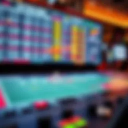 Analyzing sports betting odds on a digital screen