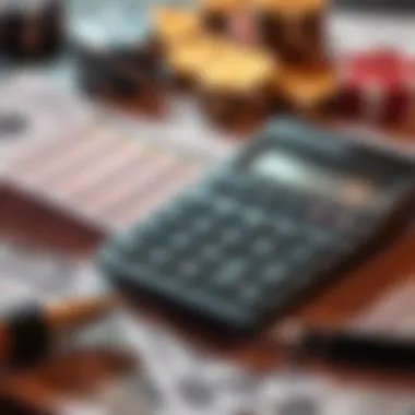 Calculating Tax Obligations for Bettors Calculator and financial papers representing tax calculations