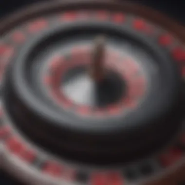 An elegant roulette wheel with a mix of red and black pockets