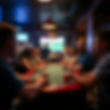 Vibrant Community Events Community event at The Lodge Card Club with participants enjoying various activities