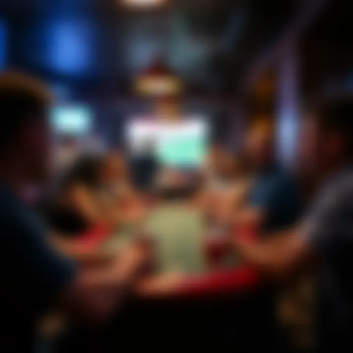 Vibrant Community Events Community event at The Lodge Card Club with participants enjoying various activities