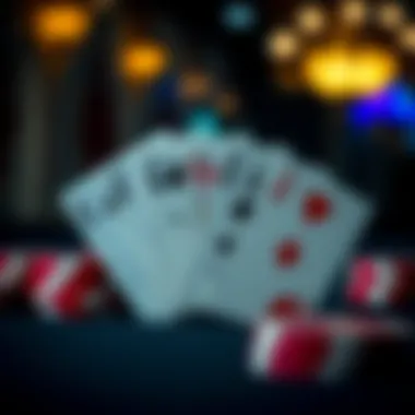 An elegant representation of the royal flush in poker.