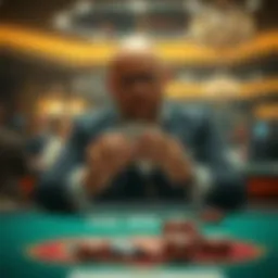 Dealer revealing cards in blackjack