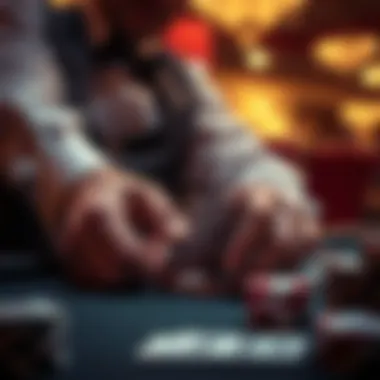 Dealer Shuffling Cards Close-up of dealer shuffling cards