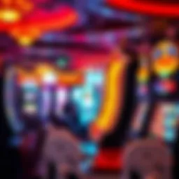 A captivating casino environment showcasing vibrant slot machines.