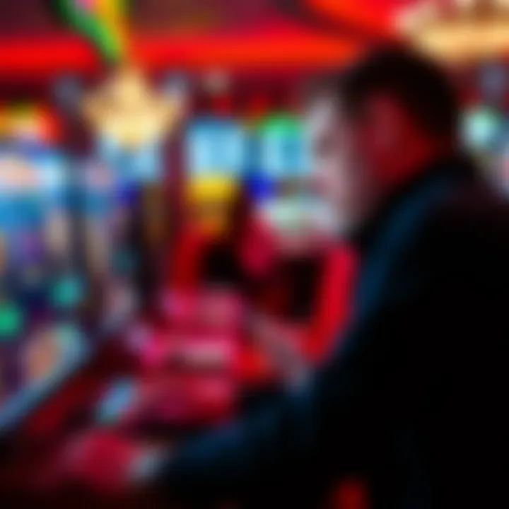 A player focused on the screen of an online casino platform.