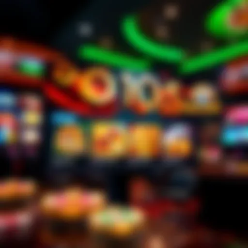 Vibrant online casino interface showcasing various promotions