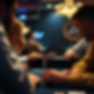 An intense poker game highlighting the moment of an ultimate bet