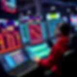 Illustration of a user browsing betting sites