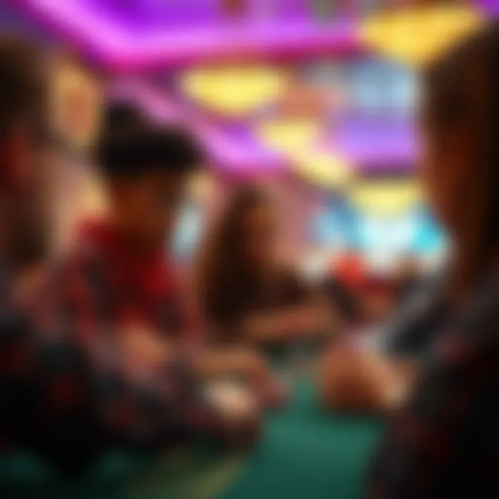 Diverse group discussing gambling laws