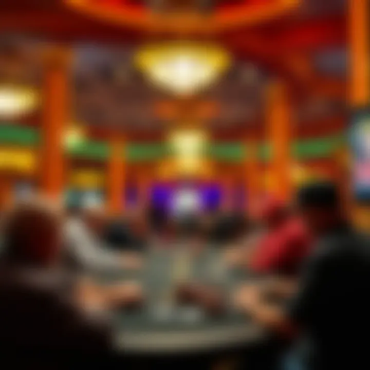 Overview of a lively poker tournament scene at Westgate