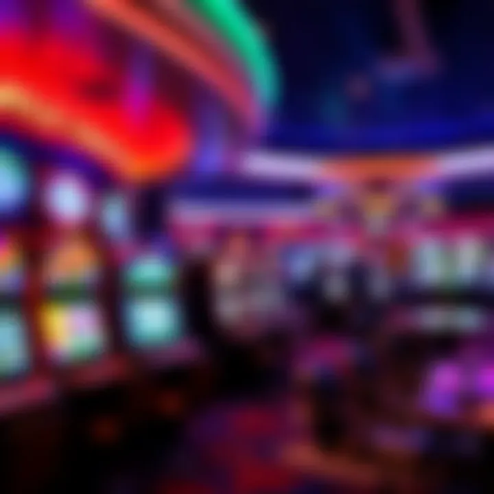 Vibrant gaming floor at Wild Bull Casino showcasing diverse gaming options