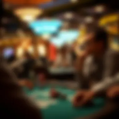 A strategic poker player contemplating their next move at the table