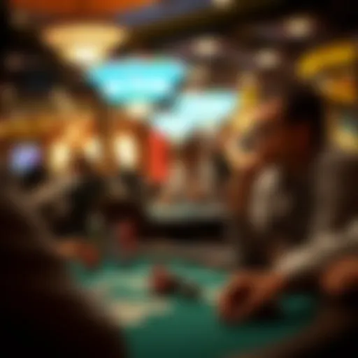 A strategic poker player contemplating their next move at the table