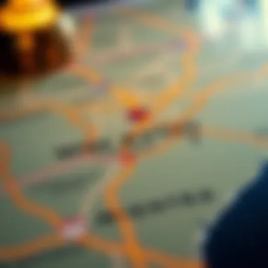 Map showcasing Winstar Casino's strategic location near major highways