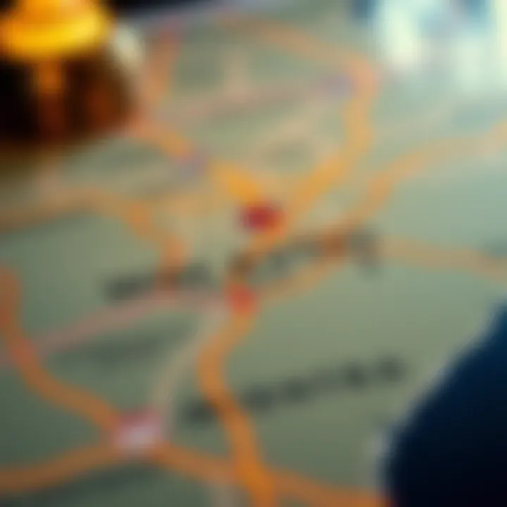 Map showcasing Winstar Casino's strategic location near major highways