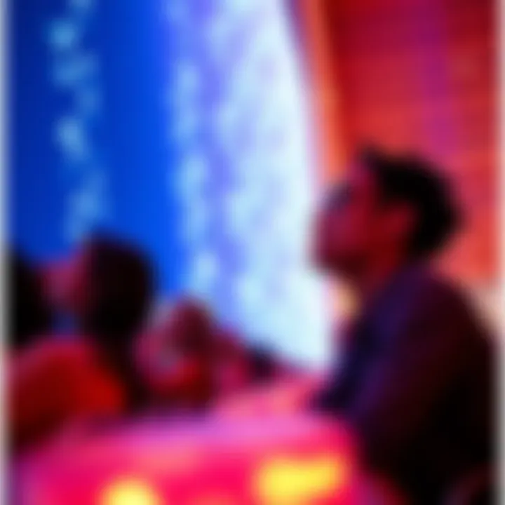 Spectators captivated by the vibrant light show at Wynn Las Vegas